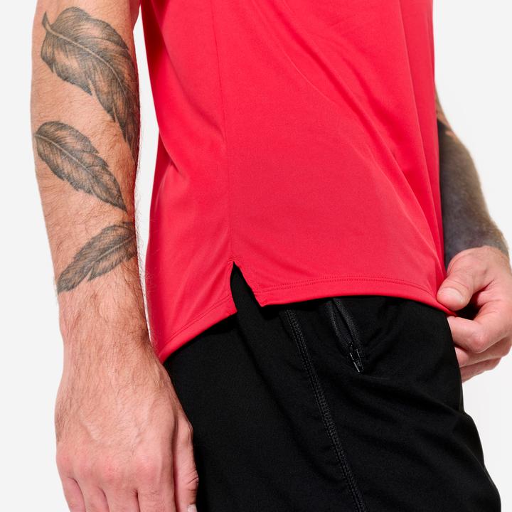 Actual product image Domyos T-Shirt Herren atmungsaktiv Rundhalsausschnitt - rot (3XL)
