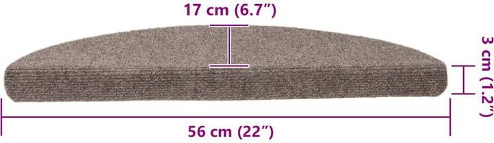 Produktbild VidaXL Selbstklebende Stufenmatten, 15 Stück, cremefarben, 56x17x3cm (56 x 17 x 3 cm)