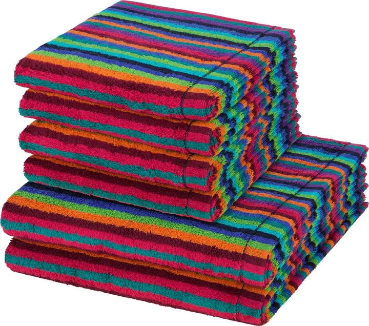 Produktbild Cawö 6er Pack Lifestyle 4 X Handtuch 2 X Duschtuch im Set (50 x 100 cm, 70 x 140 cm)