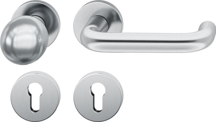 Produktbild FSB Objekt Wechselgarnitur 72 1070 AGL auf Rosette PZ, rechts, Edelstahl matt (Türgarnitur)