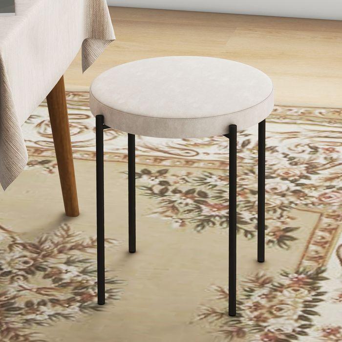 Immagine prodotto Swisshandel24 Set di 4 sgabelli da cucina, impilabili, effetto velluto, fino a 100 kg, struttura in metallo
