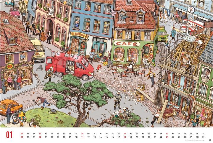 Actual product image Göbel & Knorr Wimmelbilder Edition Kalender 2026 (58 x 39 cm, German)