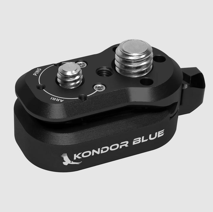 Actual product image Kondor Blue Mini Lock Quick Release Plates for Professional Camera Workflows (Raven Black)