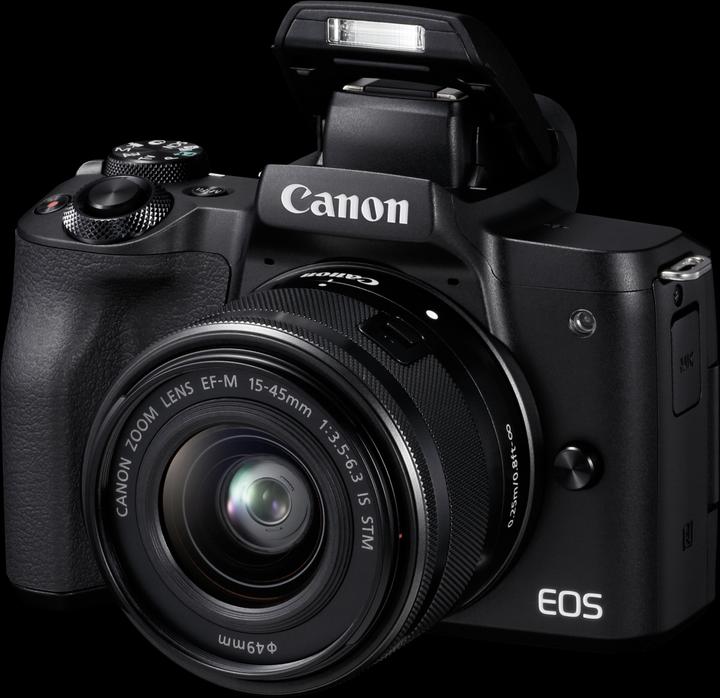 Productafbeelding Canon EOS M50 Kit + EF-M 15-45 + EF-M 55-200 (15 - 45 mm, 25.80 Mpx, APS-C / DX)