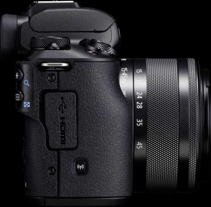 Productafbeelding Canon EOS M50 Kit + EF-M 15-45 + EF-M 55-200 (15 - 45 mm, 25.80 Mpx, APS-C / DX)