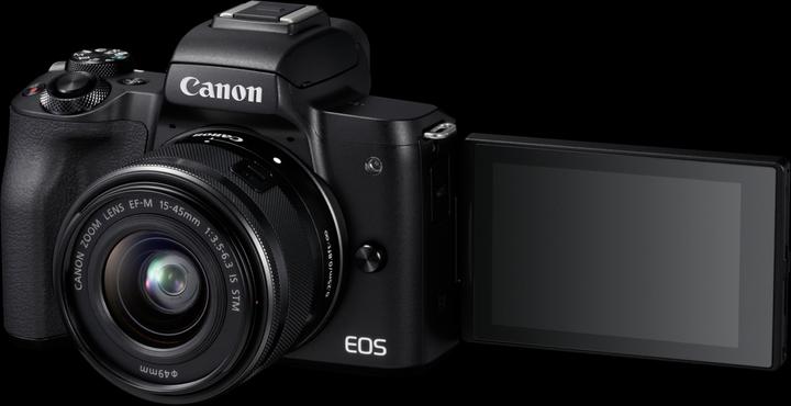 Productafbeelding Canon EOS M50 Kit + EF-M 15-45 + EF-M 55-200 (15 - 45 mm, 25.80 Mpx, APS-C / DX)