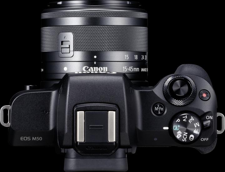 Productafbeelding Canon EOS M50 Kit + EF-M 15-45 + EF-M 55-200 (15 - 45 mm, 25.80 Mpx, APS-C / DX)