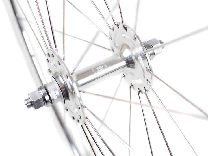 Novatec - Singlespeed / Fixie Laufradsatz - Silver Poliert (Laufradsatz, 28")
