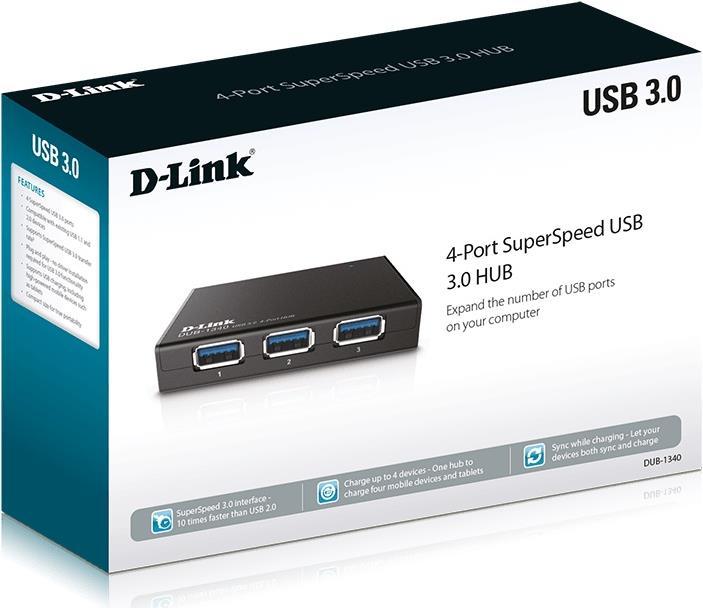 Produktbild D-Link Dub-1340 (USB-A, 4 Ports)