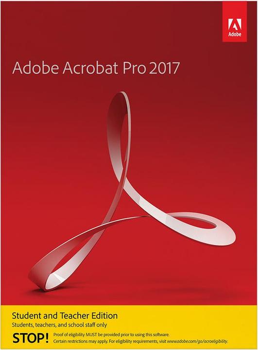 Produktbild Adobe Acrobat Professional 2017 Student & Teacher Version (Nachweis erforderlich) (1 User, unbegrenzt)