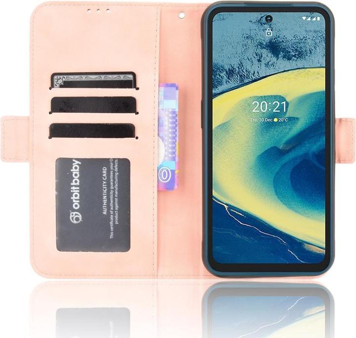 Image du produit Cover-Discount Nokia XR20 - étui avec de nombreuses poches pour cartes rose (Nokia XR20)