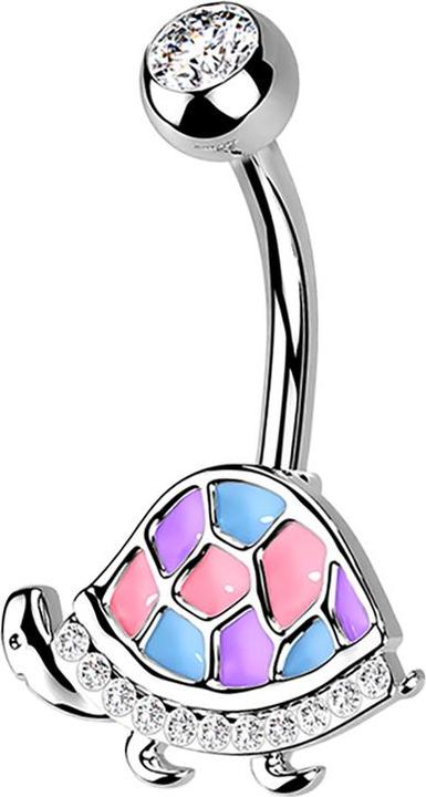 Immagine prodotto Star Piercing Banana argento tartaruga rosa (Ottone, Acciaio chirurgico 316L)