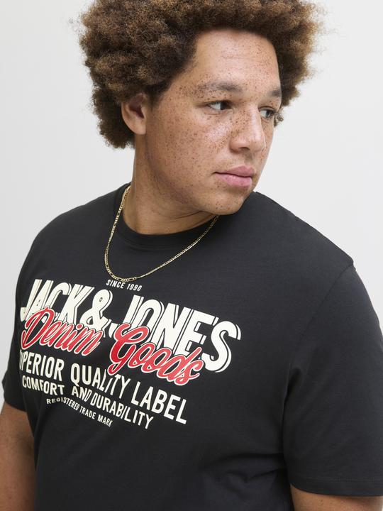 Actual product image Jack & Jones Jjelogo Tee Ss Oneck 2 Col Aw25 Noos Pls (4XL)