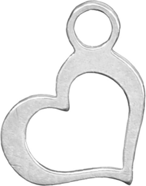 Star Piercing Anhänger silber Herz (ohne Messing, Chirurgenstahl 316L)