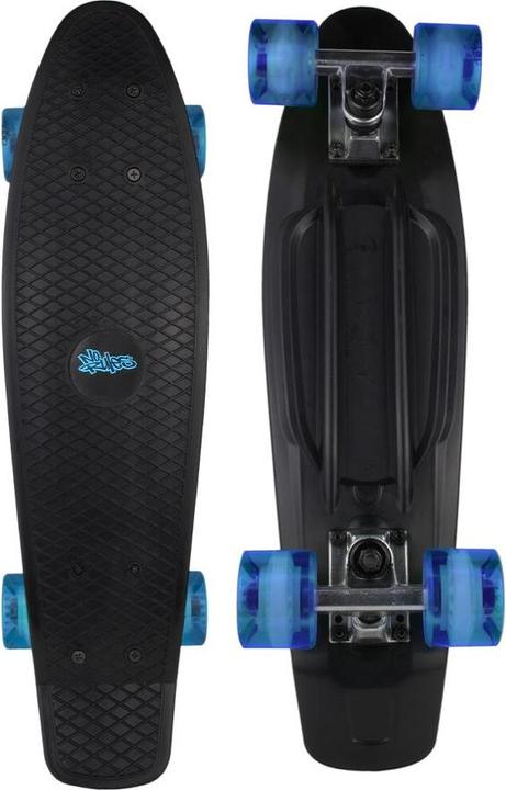 No Rules Skateboard ABEC 5 Fun black - transparent blue (7.09")