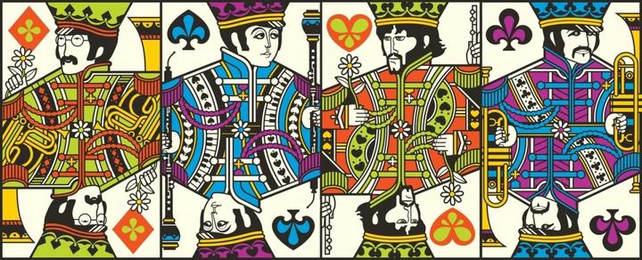 Produktbild Bicycle Die Beatles-Karten, blaues Deck (Englisch)