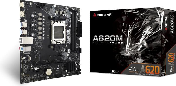 Biostar A620MS (A620,AM5,mATX,DDR5) (AM5, AMD A620, mATX)