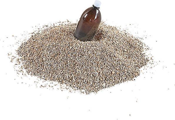 Actual product image kaiserkraft Vermiculite absorbent material, 3 - 6 mm grain size, grey, 50 l bag.