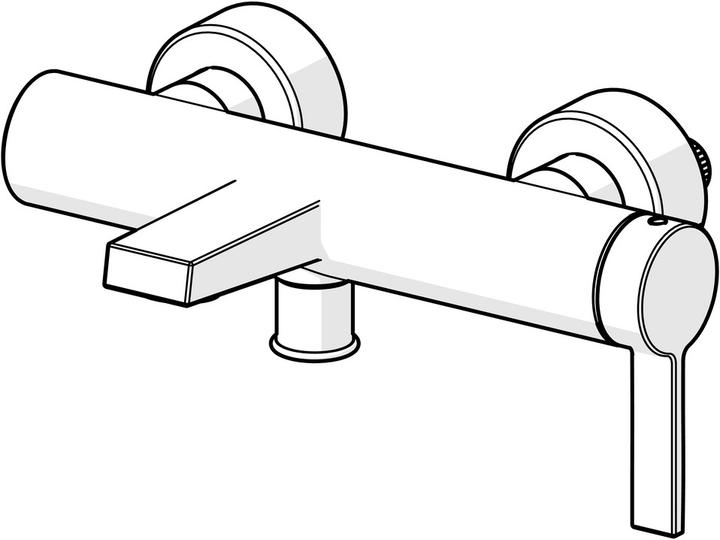 Produktbild Hansa Hansaloft Wannen- und Brausearmatur, seitenbedient, Ausladung:162mm, chrom, 57702103