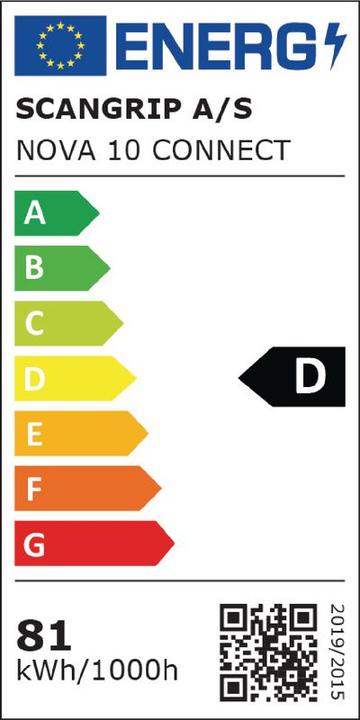 Energie-Label Scangrip Connect Nova 10 Arbeitsleuchte (10000 lm)