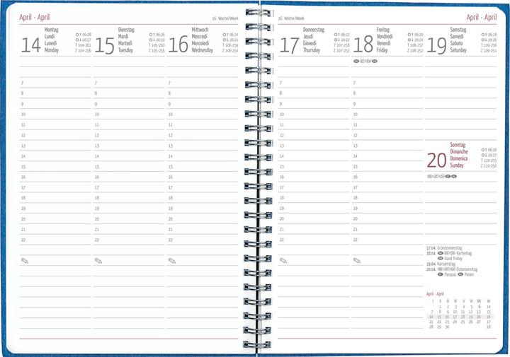 Productafbeelding Alpha Edition Weekplanner Natuurlijn Oceaan 2025 Zakagenda, 15x21cm, Kalender met 128 (Duits)