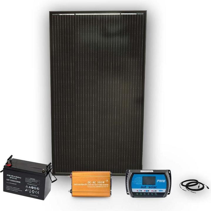 Actual product image Autosolar Camper 160W solar system with 110Ah battery and 300W inverter (160 W)