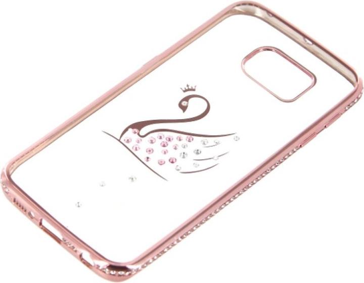 Productafbeelding OEM TPU Hoesje Bling Samsung S6 Edge-roze goud (Samsung Galaxy S6 Edge)
