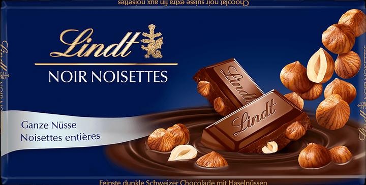 Image du produit Lindt Tablette de chocolat noir noisette (100 g)