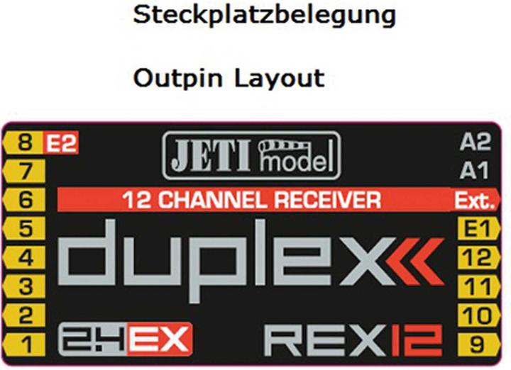 Actual product image Jeti Receiver REX 12 duplex