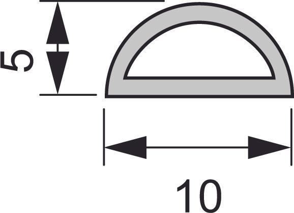Immagine prodotto L&S Canalina per cavi 10x5 mm (Foro cavo, 120 cm)