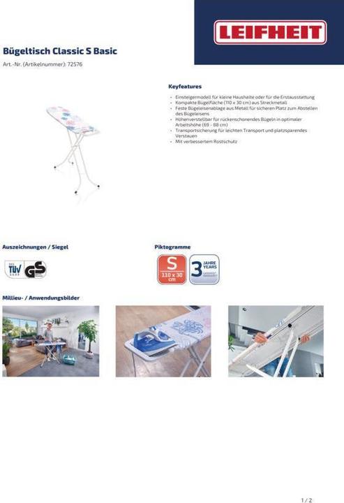 Produktbild Leifheit Fashion S (110 x 30 cm)