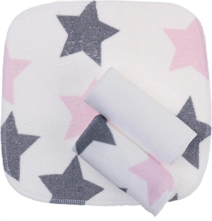 Canovacci 3 pz. rosa Stellette