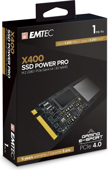 Produktbild Emtec SSD 3D NAND Phison SATAIII X400 (1000 GB, M.2 2280)