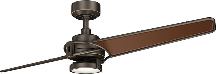 Actual product image Elstead Lighting Xety silent ceiling fan with LED light Ø142cm + remote control champagne