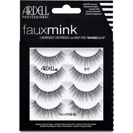 Actual product image Ardell Faux Mink Eyelashes 817 - Pack of 4 (Artificial eyelashes)