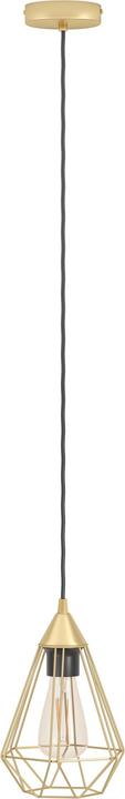 Pendant lamp TARBES 1x E27 Brushed Brass (E27, 0 lm)