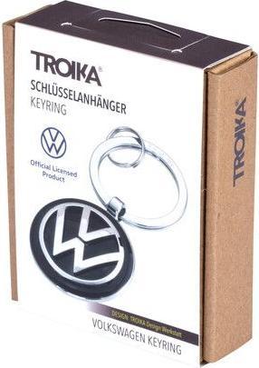Actual product image Troika VOLKSWAGEN KEYRING Porte-clés avec logo VW rond, brillant gris/noir