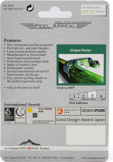 Produktbild Tromco Peel Appeal Unique Sparschäler Swiss Edition aus Edelstahl