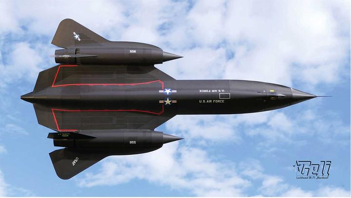 Produktbild Geli lockheed sr-71 blackbird mattschwarz kartonmodell