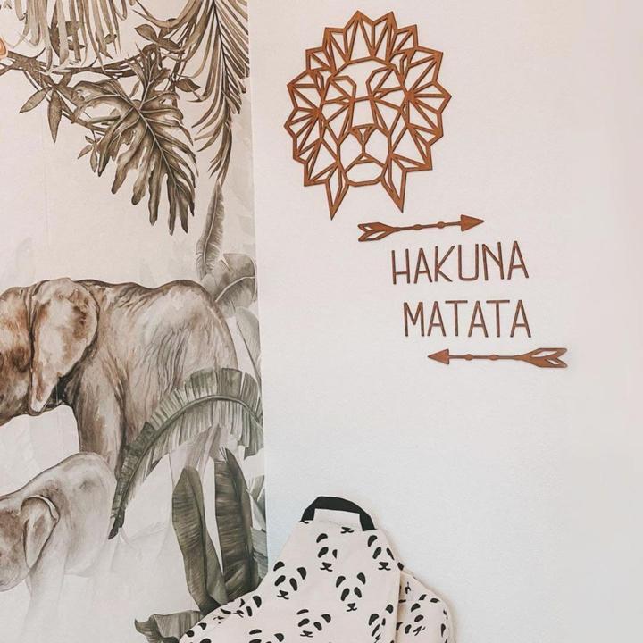 Produktbild Trenddeko Mahagoni Hakuna Matata mit Pfeilen (76 x 80 cm)