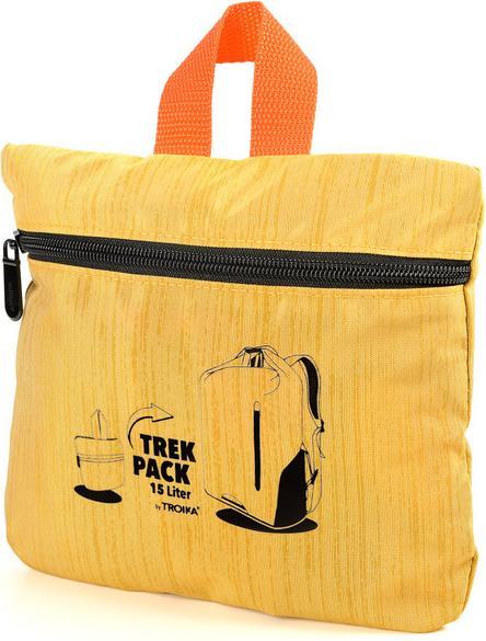 Image du produit Troika TREKPACK Sac à dos Roll Top pliable, jaune (15 l)