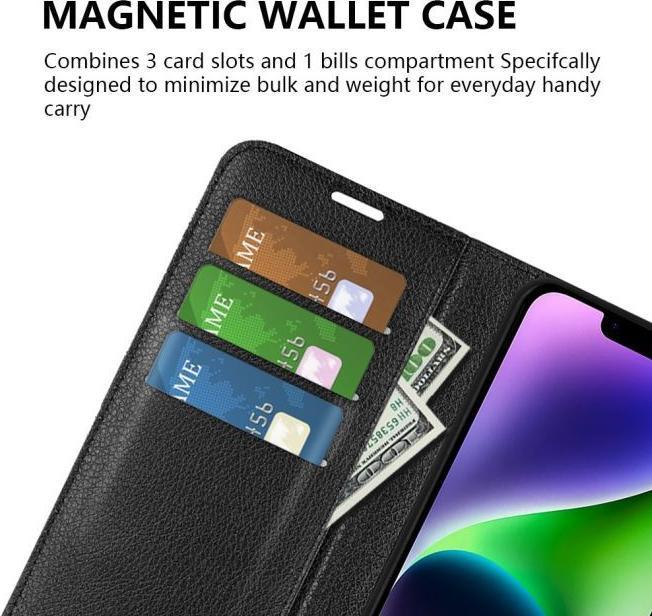 Immagine prodotto MU Classic Serie di copertine per libri in pelle Litchi (Apple iPhone 15 Plus)