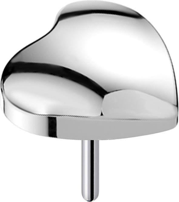 Produktbild Star Piercing Threadless 3D Herz silber (Titan G23, ohne Messing)