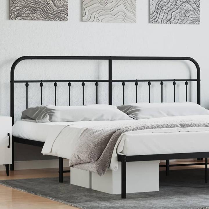 Image du produit VidaXL Kopfteil Metall Schwarz 200 cm, Farbe: Schwarz, Material (206 x 3 x 100 cm)