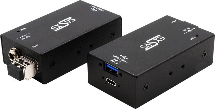 Exsys 2 Port USB 3.2 Gen1 Extender mit Glasfaserkabel bis 300 Meter (USB-B, 2 Ports)