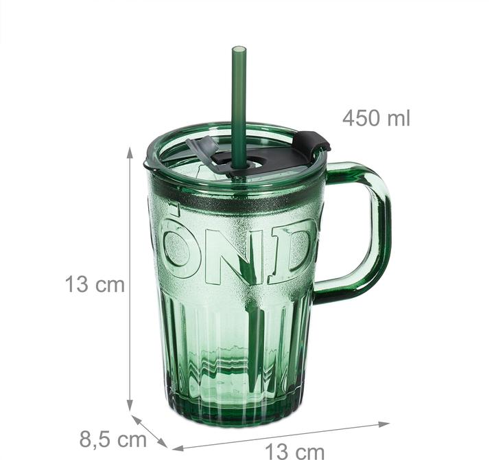 Actual product image Relaxdays 4x Glass cup (0.45 l, 4 x)