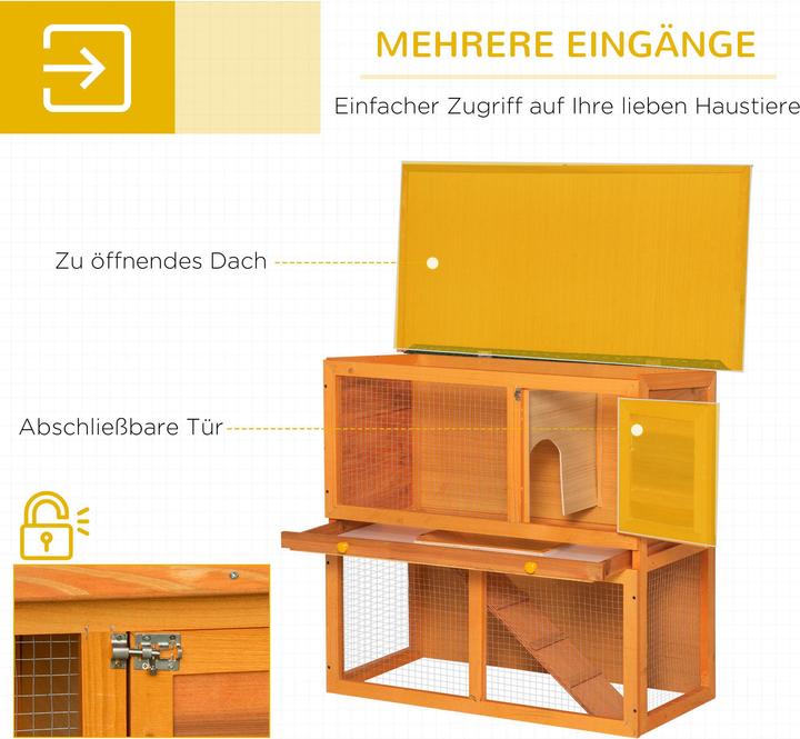 Produktbild PawHut Zwergkaninchenstall