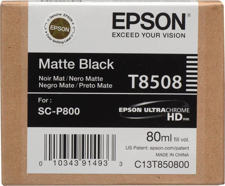 Actual product image Epson T8508 UltraChrome HD (MBK)
