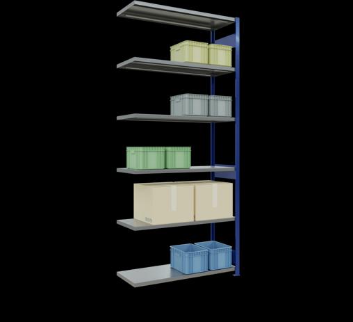 Actual product image Schulte Lagertechnik MULTIplus250 boltless add-on bay system with length bolts