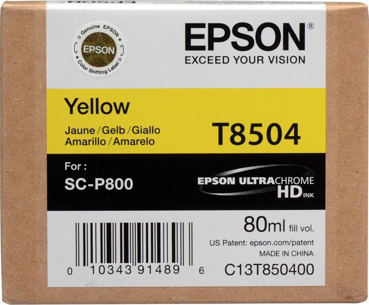 Actual product image Epson T8504 UltraChrome HD (Y)